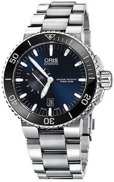 Buy this new Oris Aquis Small Second, Date 46mm 01 743 7673 4135-07 8 26 01PEB mens watch for the discount price of £1,303.00. UK Retailer.